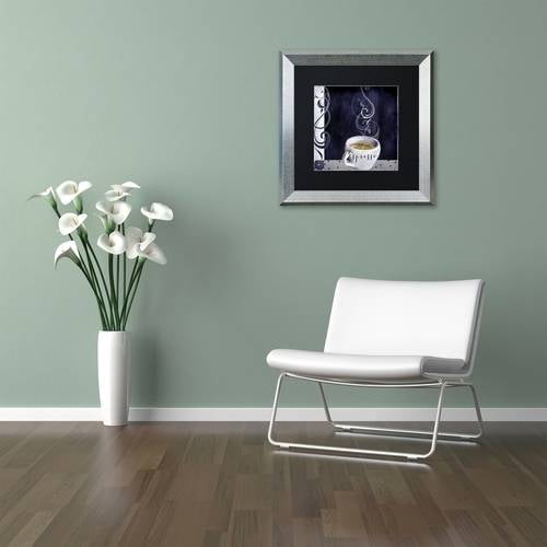 Trademark Fine Art "Cafe Blue IV" Canvas Art by Color Bakery Black Matte, Silver Frame