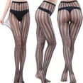 thumbnail image 2 of XMMSWDLA Womens High Waist Tights Fishnet Stockings Plus Size Thigh High Pantyhose Footless Tights for Women, 2 of 3