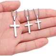 thumbnail image 4 of Collar con cruz para hombre yuxing de acero inoxidable 24 pulgadas, 4 of 4