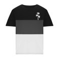 thumbnail image 2 of Mens Casual Pantalones Cortos Cuello Redondo Patchwork Impresión Suéter Blusa de Fitness, Camisetas para Hombre, 2 of 4