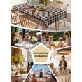 thumbnail image 5 of Vintage Texas Star Brown Table Cloth, Waterproof Tablecloth for Rectangle Tables, Black Plaid Berry Farmhouse Reusable Washable Fabric Table Cover for Restaurant Kitchen Dining Tables 60"x102", 5 of 9