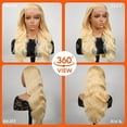 thumbnail image 4 of 613 5x5 Lace Front Wig Human Hair 200 Density 36 Inch Body Wave 613 Blonde Wig Human Hair 5x5 200 Density HD Lace Front Closure Wigs Human Hair Blonde Pre Plucked for Women, 4 of 5