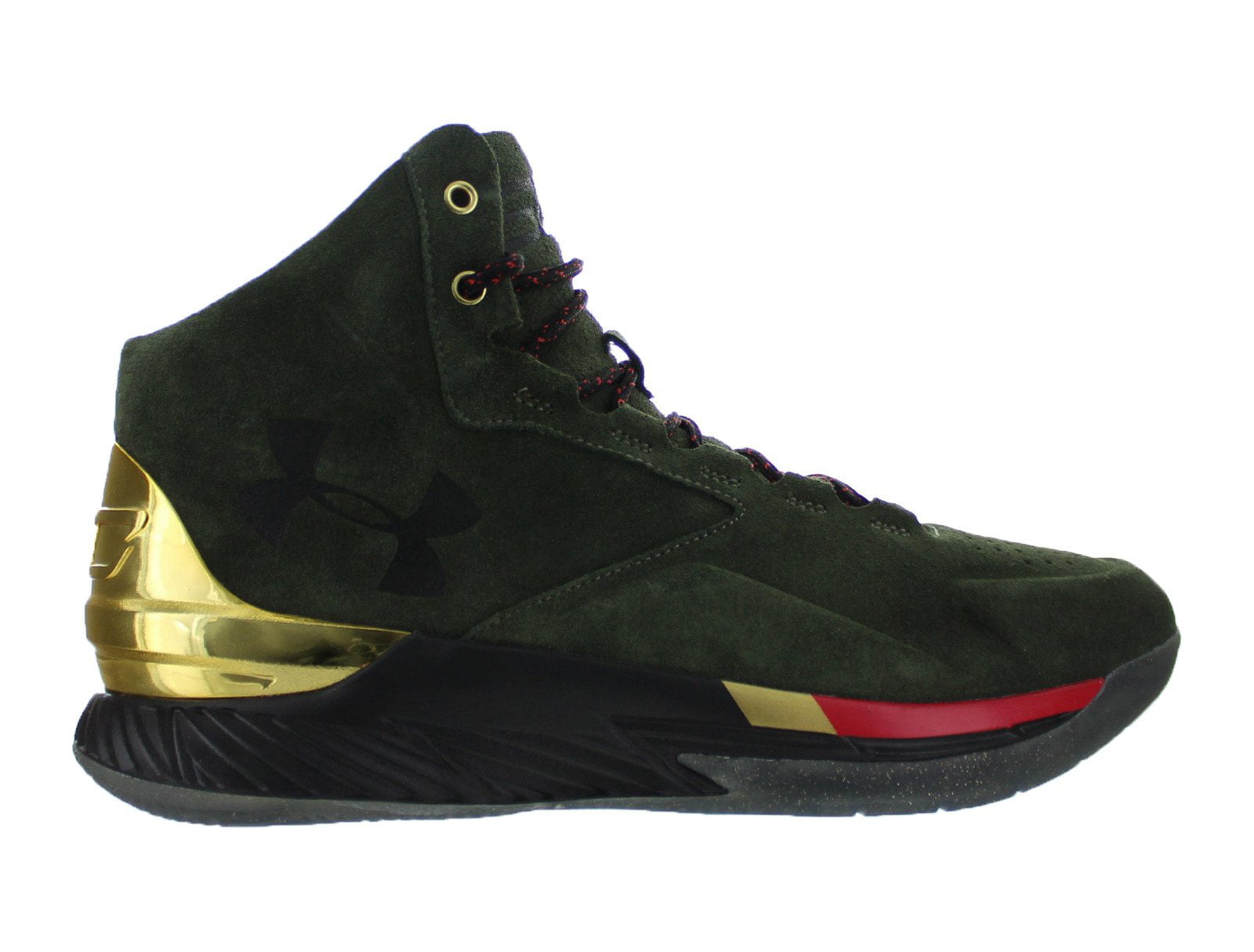 Under Armour UA Curry One I 1 Lux Mid Suede Navy Gold size 