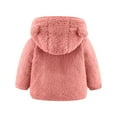 thumbnail image 4 of Kovlvoll Newborn Baby Clothes Girls Boys Sherpa Zipper Jackets Long Sleeve Hooded Infant Winter Fuzzy Thicken Warm Outerwear Coat, 4 of 7
