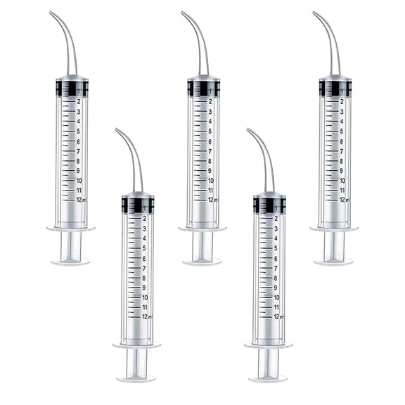 ACDANC 2026 New Tonsil Stone Remover Teeth Cleaner Dental Irrigation Cleaning with Curved Tip for Oral Dental Care for Teeth, Gums, Oral Hygiene, Pets, Mouth Feed Pets 5 Pcs