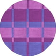 thumbnail image 1 of Ahgly Tapis Rond Lavable en Machine Intérieur Transitionnel Orchidée Foncée Violet, 7 Pieds Rond, 1 of 7