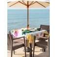 thumbnail image 3 of Outdoor Tablecloth with Umbrella Hole for Patio/Picnic/Party/Camping, Spring Floral Waterproof Table Cloth Square Cover Washable, Farmhouse Truck Retro Flowers Oil Painting (60"x 60"), 3 of 8