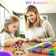 2500+ Rubber Band Bracelet Kit, Meafeng 32 Colors Loom Bracelet Kit, Friendship Bracelet Making Kit for Girls 8-12, Craft Gift for Girls Creativity