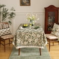 thumbnail image 3 of Mantel cuadrado de lino verde diseño ISAENNE 170x170 cm, 3 of 9
