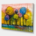 thumbnail image 3 of Colourful Landscape Trees Impressionist IV 12 in x 8 in Painting Canvas Art Print, by Designart, 3 of 4