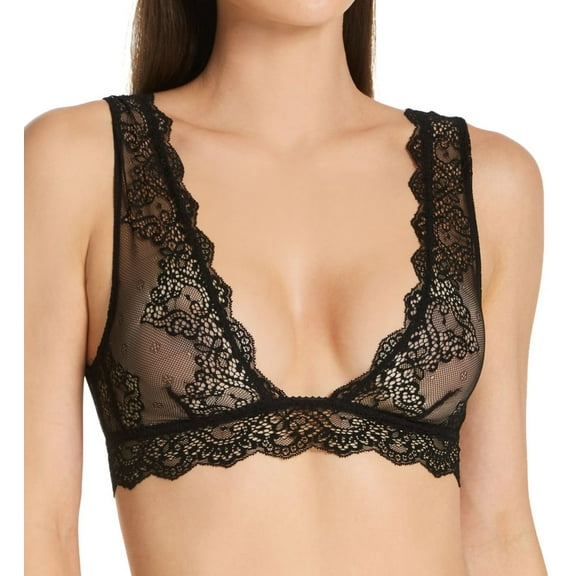 Women's Only Hearts 1775 So Fine Lace Tank Bralette (Black S)