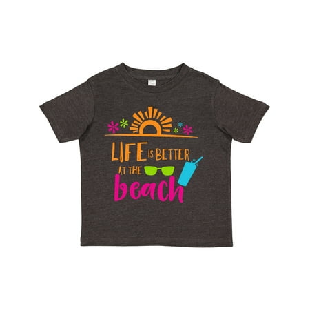 

Inktastic Life is Better at the Beach Sunglasses Cocktail Gift Toddler Boy or Toddler Girl T-Shirt