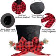 thumbnail image 5 of Christmas Tree Topper Hat - Upgrade Large Black Velvet Bowler Derby Hat, 5 of 5