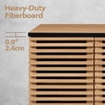 thumbnail image 4 of ARKANTOS Sideboard Storage Cabinet with Slatted Doors and 1 Adjustable Shelf, Natural Oak, 4 of 8