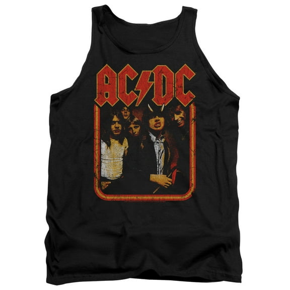 AC/DC Group Distressed Adult Tank Top T-Shirt Black