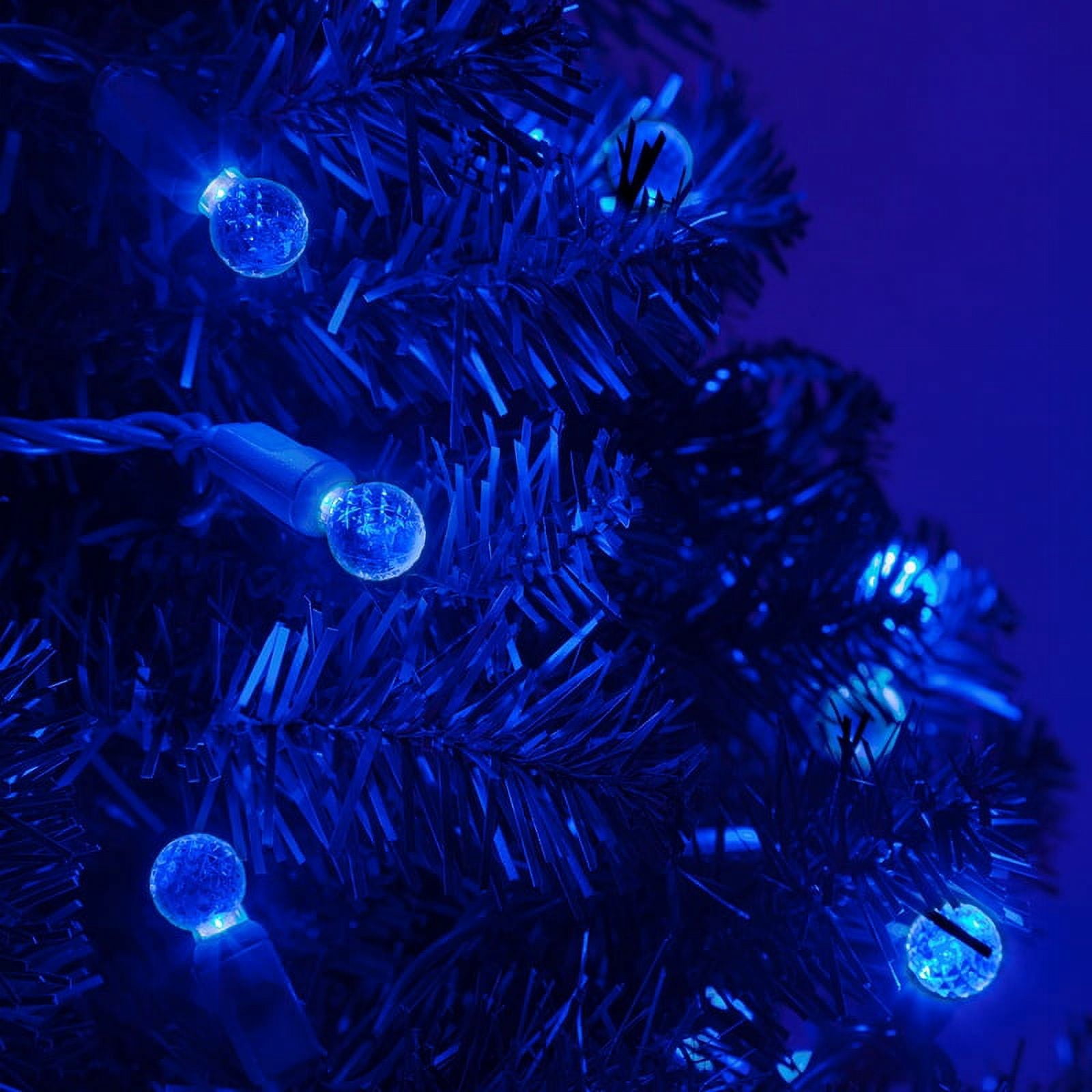 70 G12 Blue Globe String Lights, 24 ft LED Christmas Lights Blue String Lights for Bedroom Home Party Ball Lights Globe Christmas Lights