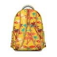 thumbnail image 4 of Boho Tropical Backpack Hawaiian Print Jungle Floral School Bag Vibrant Exotic Summer Backpack for Students, 4 of 6