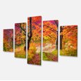 thumbnail image 2 of Designart - Bright Colorful Fall Trees in Forest - Large Landscape Canvas Art Print, 2 of 3
