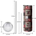 thumbnail image 5 of 20oz Red Plaid Dog Jigsaw Puzzle Skinny Tumblers Stainless Steel Tumbler with Lid and Straw,Vacuum Insulated Double Wall Travel Tumbler Cups with Cleaning Brush for Coffee,Tea, 5 of 6