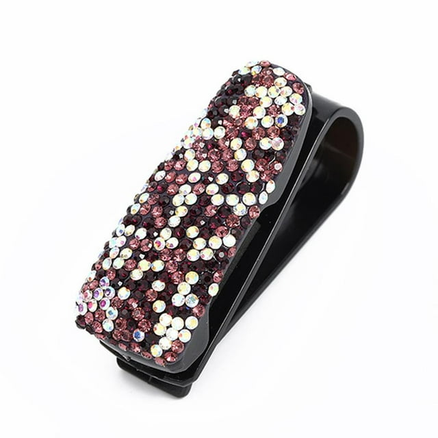Clip De Gafas De Coche De Diamante Soporte De Gafas De Sol De Clip De Gafas De Coche Con Tachuelas De Diamantes Multifuncionales Cateissary VI009327-03