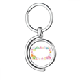 thumbnail image 1 of Gyroscope Sakura Géométrie Rotation Porte-Clés Porte-Clés en Métal, 1 of 2
