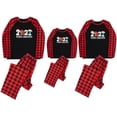 thumbnail image 2 of Sinhoon Christmas Family Matching Pajamas Clothes Set Truck Merry Christmas Tops Vintage Plaid Long Pants Outfits, 2 of 14
