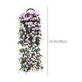 thumbnail image 3 of Artificial Hanging Basket Wall Decor | Realistic Polyester Fake Plants for Indoor Home Kitchen Office | Pink White Yellow Flower Arrangement | 35.43 Inch Maintenance-Free Greenery, 3 of 6