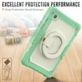 thumbnail image 5 of Samsung Galaxy Tab A8 10.5 inch Case 2022,Full Body Protective Case with Tempered Glass Film 360° Rotatable Kickstand Handle Stand Kid Proof Case for Galaxy Tab A8 10.5" SM-X200/X205/X207,Light Green, 5 of 11