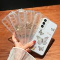 thumbnail image 4 of Compatible with Samsung Galaxy S22 Floral Case, Cute Flower Bling Glitter Clear Case for Women, Shockproof Protect Soft Transparent Cover for Samsung S22 5G 6.1 inches (Rose Flower), 4 of 11