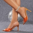 thumbnail image 5 of Women's Jelly Slide On High Heels Solid Color Casual Shoes, 5 of 6