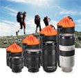 thumbnail image 3 of Seitruly Estuche protector de lente de cámara de video de neopreno impermeable portátil de 2 colores Estuche grueso Accesorios de cámara y óptica naranja+negro XG, 3 of 8