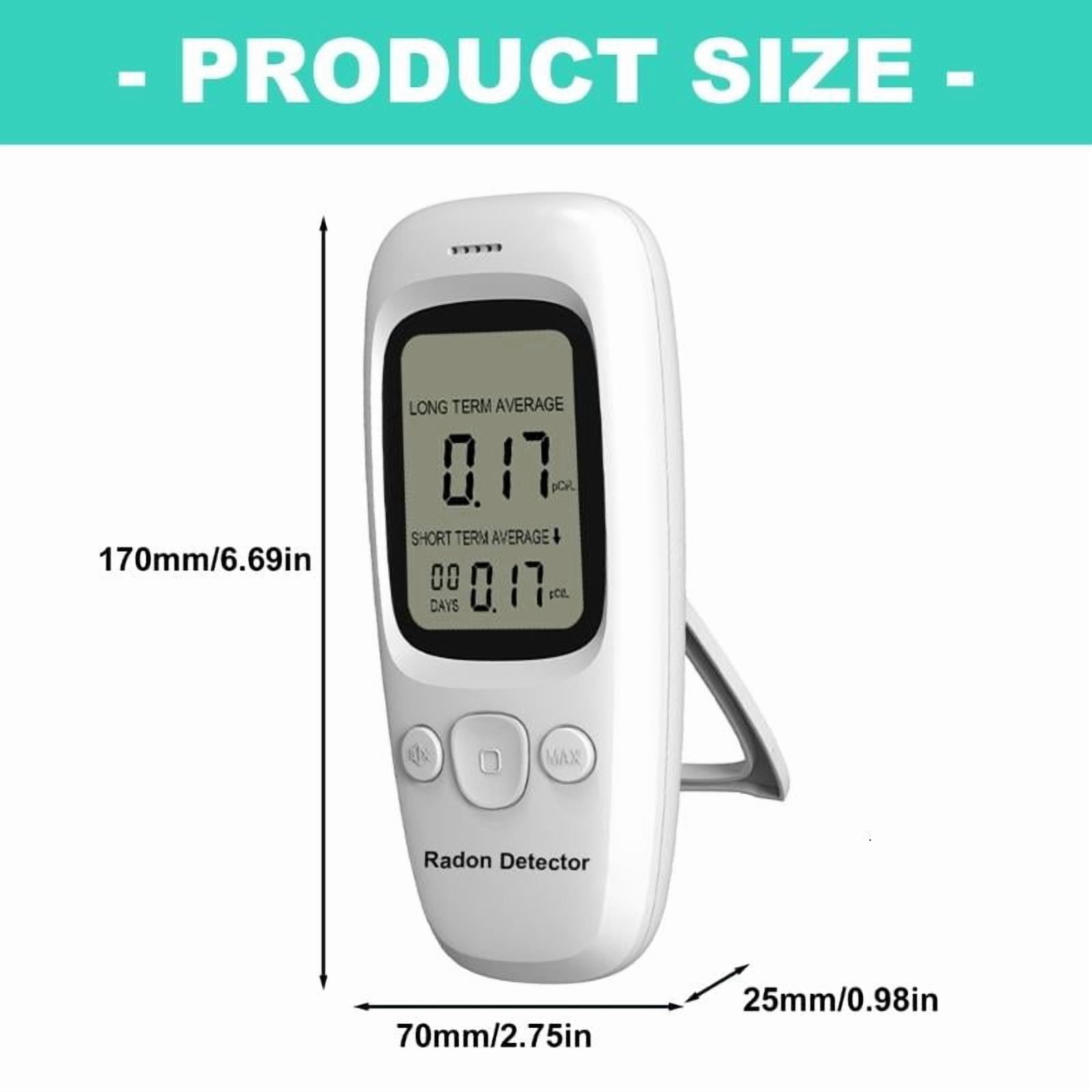 CEORPER Radon Meter 0-270pCi/L With Alert Function And Easy To Read Screen for Home