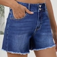 thumbnail image 4 of Summer Denim Hot Shorts Women High Waist Loose Comfy Pants Summer Casual Fashion Daily Jeans with Pockets, 4 of 5