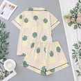 thumbnail image 5 of FASHOFT Cute Pajamas for Women Set Fruit Print 2 Piece Button Up Short Sleeve Pj Soft Lounge Valentines Day Sleepwear White M, 5 of 6