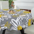 thumbnail image 5 of Eveokoki Sketch Style Daisy Flower Tablecloth Round Table Cloth 60 Inch Washable Waterproof Table Cover Tabletop Decoration for Restaurant, Picnic, Indoor and Outdoor Dining, 5 of 5