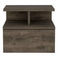 thumbnail image 1 of Pemberly Row Floating Nightstand Engineered Wood Dark Walnut, 1 of 4