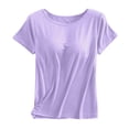 thumbnail image 1 of Débardeurs pour Femmes & T-Shirt à Manches Courtes avec Coussinet de Poitrine Soutien-Gorge Semi-Manches Pyjama pour Femmes, 1 of 3