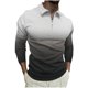 thumbnail image 1 of Hombres Sudaderas de Suéter Solapa Rayas Cremallera de Manga Corta Superior, Deportes Casual para el Uso Al Aire Libre, 1 of 5