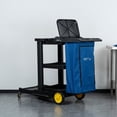 thumbnail image 5 of Clean Tek Professional Blue Plastic Bag - with Zipper, for Heavy Duty 3-Shelf Janitor Cart - 1 count box, 5 of 8