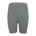thumbnail image 5 of FINALGANG Women Versatile Shorts Solid Color High Waisted Yoga Shorts Plus Size Stretchy Bottom With Pockets Relaxed Fit Comfort Daily Wear, 5 of 6