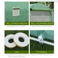 thumbnail image 5 of Outsunny 234.25" x 118" x 82.75" Walk-In Tunnel Greenhouse with Zippered Door & 8 Mesh Windows, Large Hot House Kit, Galvanized Steel Frame, Green, 5 of 9