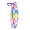 thumbnail image 4 of No Boundaries Women's Graphic Beach Pouch - Rainbow Checker, 4 of 5