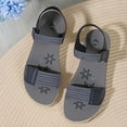 thumbnail image 6 of Pandaie Womens Orthopedic Walking Sandals Comfortable Plantar Fasciitis Arch Support Summer Beach Vacation Shoes with Adjustable Strap Blue 7.5, 6 of 9
