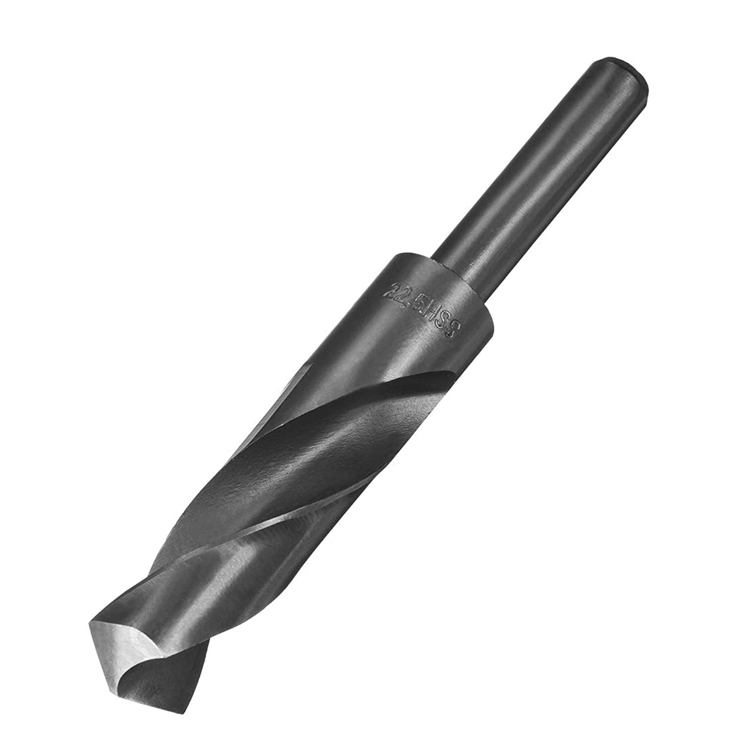 uxcell Reduced Shank Drill Bit 22.5mm High Speed Steel HSS 9341 Black