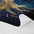 thumbnail image 5 of Homewish Astrology Nature Tree Quilt King,Sun Moon Stars King Coverlet Set,Navy Gold,Navy Blue Reversible,3 Pieces, 5 of 7