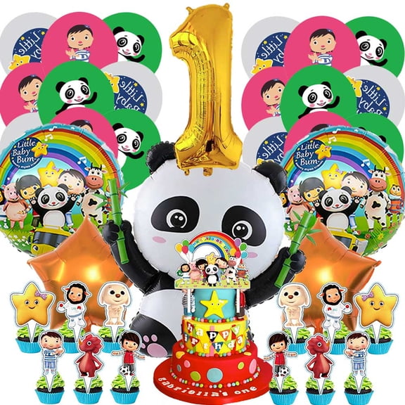 Little Baby Bum Party Supplies 1st Decor Kit Balloons Birthday Cake Topper Decorations