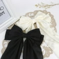 thumbnail image 6 of Large White Bow Hair Clips for Girls - Big Bow Scarf Hairpin, French Barrette, Silky Satin Ribbon, Solid Color Bowknot, Hair Slides, Women Girls, Fashion Accessories for Party or D Makeup Organizers, 6 of 7
