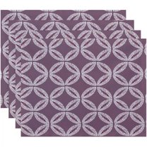 Simply Daisy 18" x 14" Tidepool Geometric Print Placemat, Set of 4