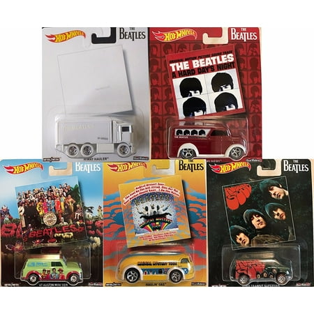 - Hot Wheels Pop Culture The Beatles, Premium Adult Collectible Diecast Cars, Set of 5