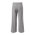 thumbnail image 5 of Girls Corduroy Pants Wide Leg Design Button Front Zipper Vintage Pants with Pockets High Waist Trousers for Girls Grey Pants Kids Cute Clothes for Girls 7-8 Years, 5 of 7